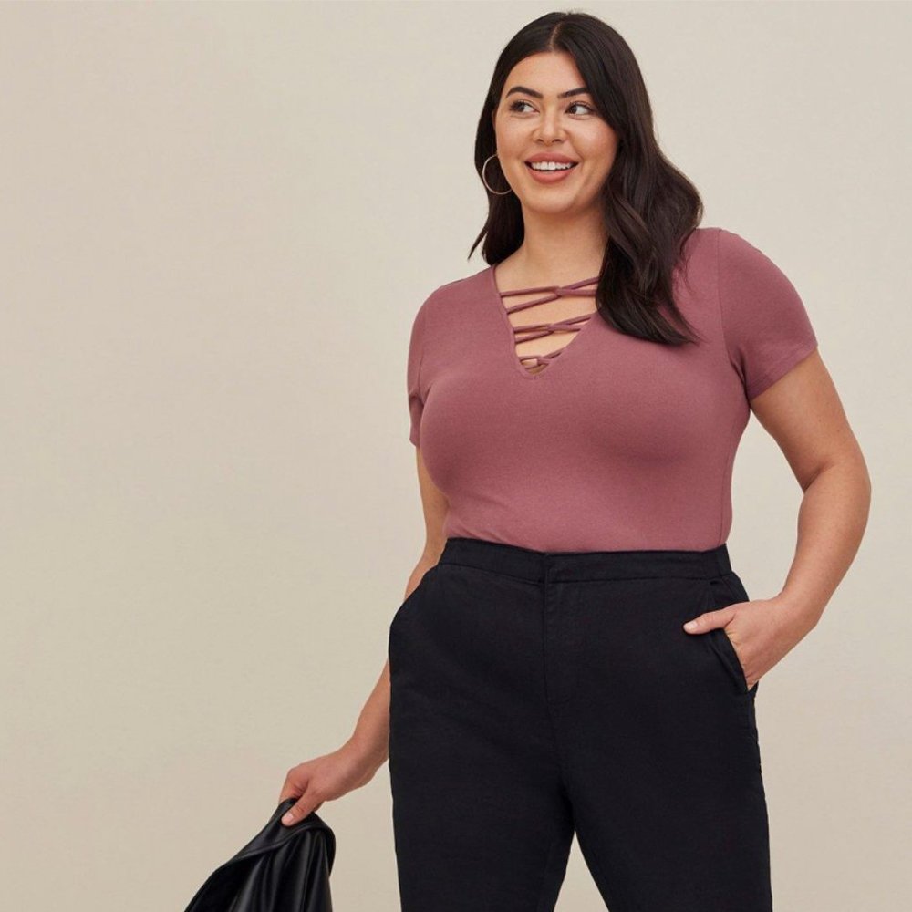 NWT Torrid Foxy V-Neck Strappy Top